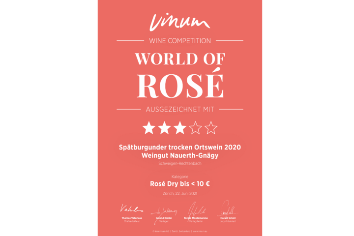 2020 World of Rosé / Weingut Nauerth-Gnägy / Schweigen-Rechtenbach